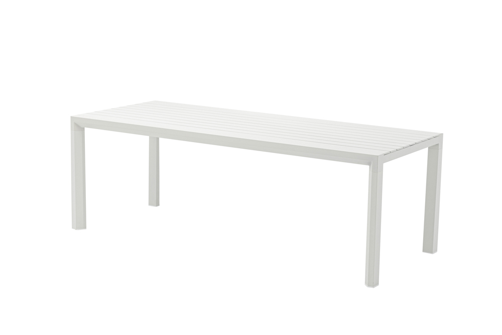 Mesa fija Byron 220cm aluminio blanco