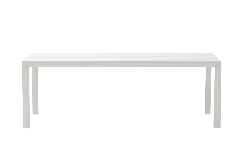 Mesa fija Byron 220cm aluminio blanco