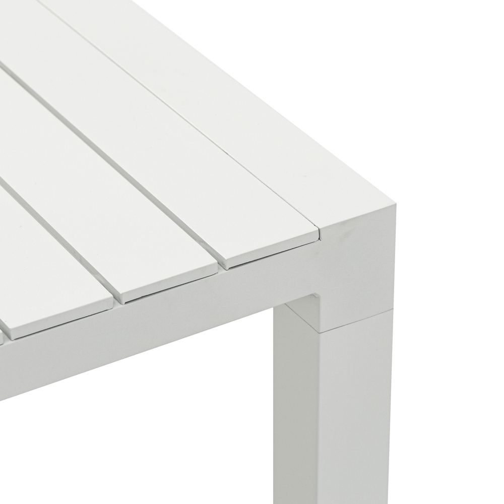 Mesa fija Byron 220cm aluminio blanco