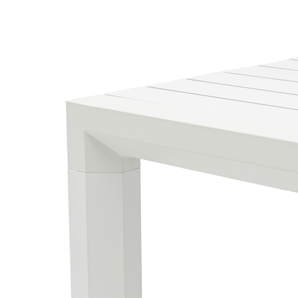 Mesa fija Byron 220cm aluminio blanco