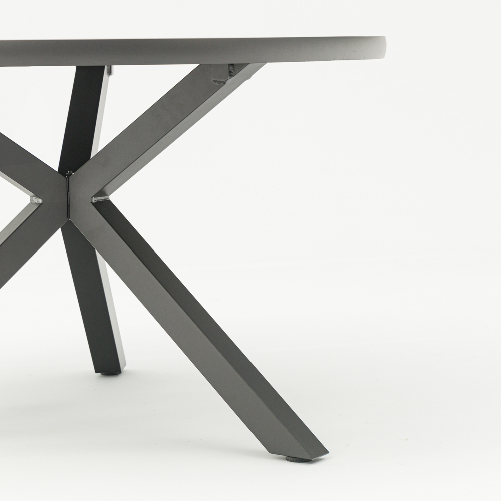 Mesa redonda Yowah aluminio antracita diam.120cm