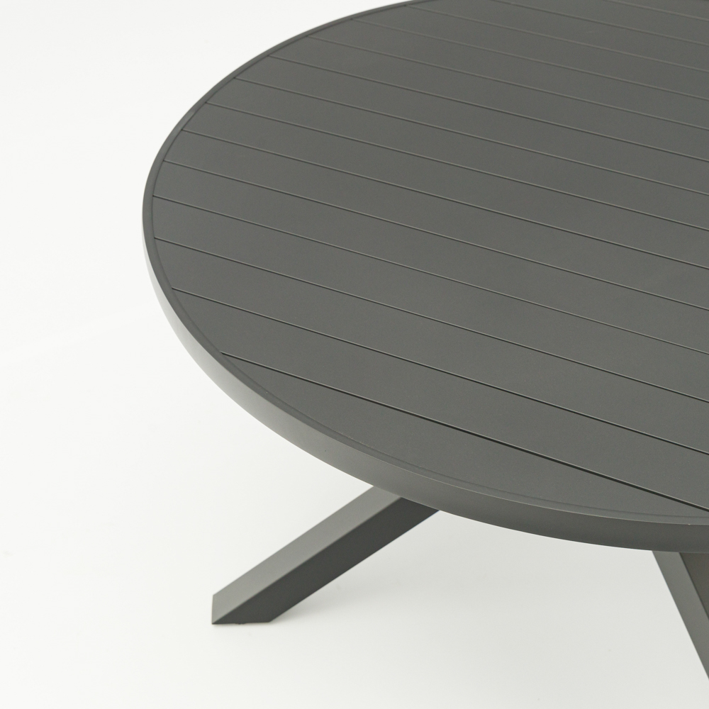 Mesa redonda Yowah aluminio antracita diam.120cm