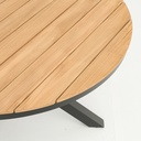 Mesa redonda Sidney alu antracita/ teca diam.120cm