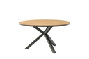 Mesa redonda Sidney alu antracita/ teca diam.150cm