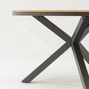 Mesa redonda Sidney alu antracita/ teca diam.150cm