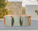Mesa de comedor Tamu 240x100x78cm teca  reciclada