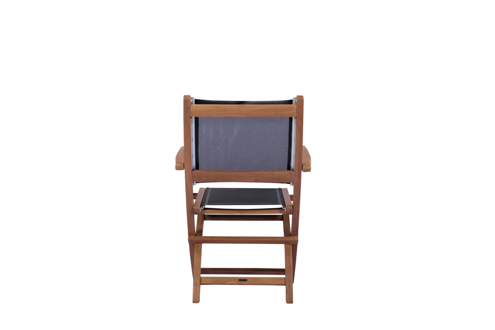 Silla plegable con brazos candon textilene negro