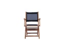 Silla plegable con brazos candon textilene negro