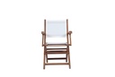 Silla plegable con brazos candon textilene blanco