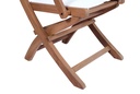 Silla plegable con brazos candon textilene blanco