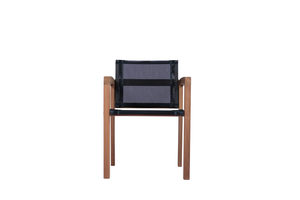 Sillon con brazos candon textilene negro