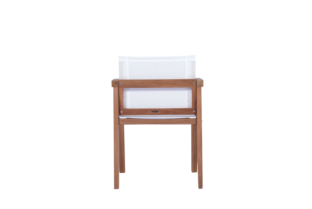 Sillon con brazos candon textilene blanco