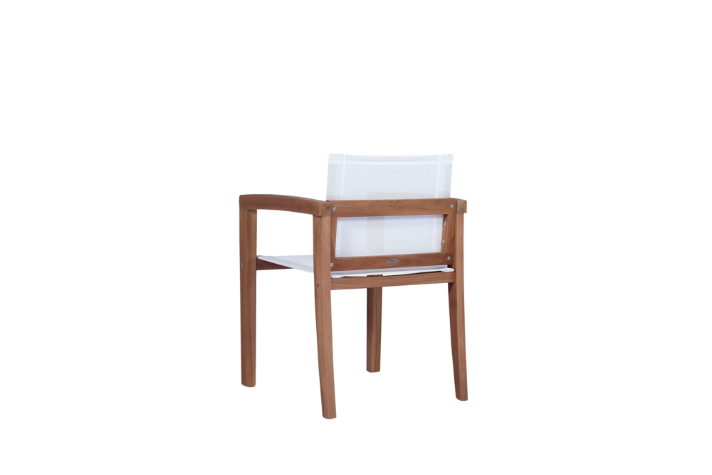 Sillon con brazos candon textilene blanco