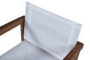 Sillon con brazos candon textilene blanco