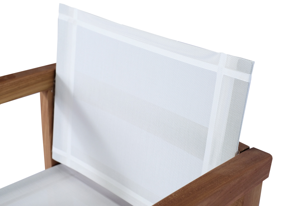 Silla bar candon textilene blanco