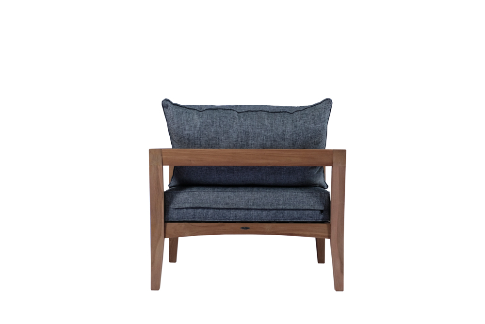 Sofa 1 plaza Roxas. Cojineria gris marino