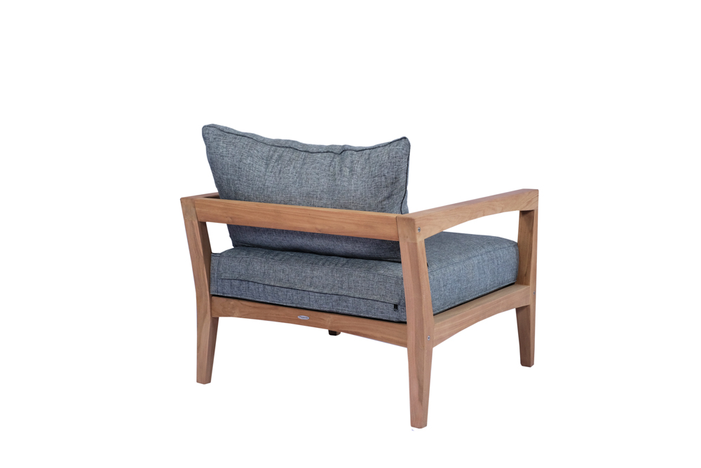 Sofa 1 plaza Roxas. Cojineria gris marino