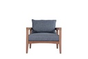 Sofa 1 plaza Roxas. Cojineria gris marino