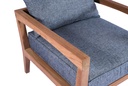 Sofa 1 plaza Roxas. Cojineria gris marino