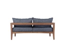 Sofa 2 plazas Roxas. Cojineria gris marino