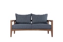 Sofa 2 plazas Roxas. Cojineria gris marino