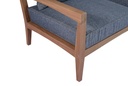 Sofa 2 plazas Roxas. Cojineria gris marino