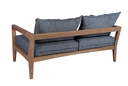 Sofa 2 plazas Roxas. Cojineria gris marino
