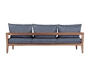 Sofa 3 plazas Roxas. Cojineria gris marino