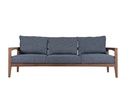 Sofa 3 plazas Roxas. Cojineria gris marino