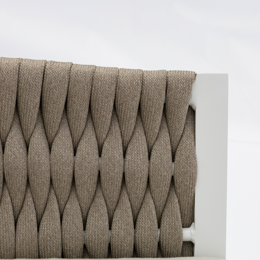 Sofa 1 plaza Anmore alu blanco textil  greige