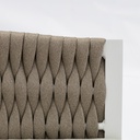 Sofa 1 plaza Anmore alu blanco textil  greige