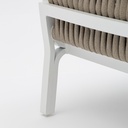 Sofa 1 plaza Anmore alu blanco textil  greige