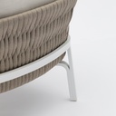 Sofa 1 plaza Anmore alu blanco textil  greige