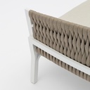 Sofa 1 plaza Anmore alu blanco textil  greige