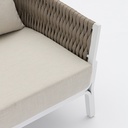 Sofa 1 plaza Anmore alu blanco textil  greige