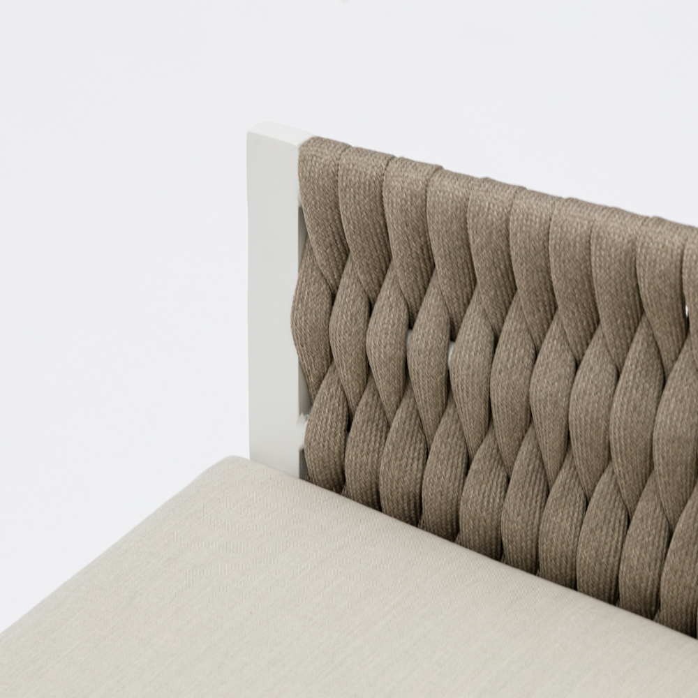 Sofa 3 plazas Anmore alu blanco textil  greige