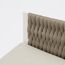 Sofa 3 plazas Anmore alu blanco textil  greige