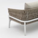 Sofa 3 plazas Anmore alu blanco textil  greige