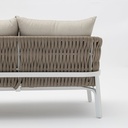 Sofa 3 plazas Anmore alu blanco textil  greige