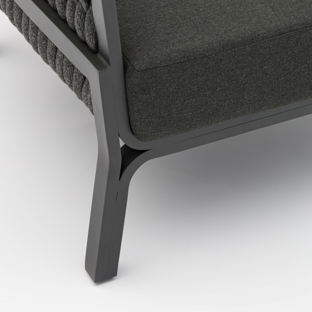 Sofa 1 plaza Anmore alu antracita textil antracita.