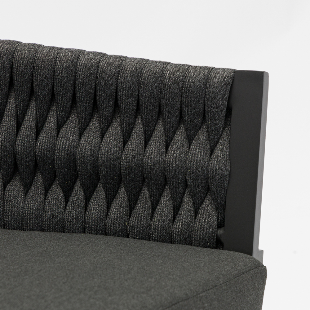Sofa 1 plaza Anmore alu antracita textil antracita.