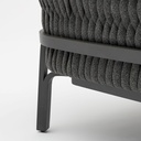 Sofa 1 plaza Anmore alu antracita textil antracita.