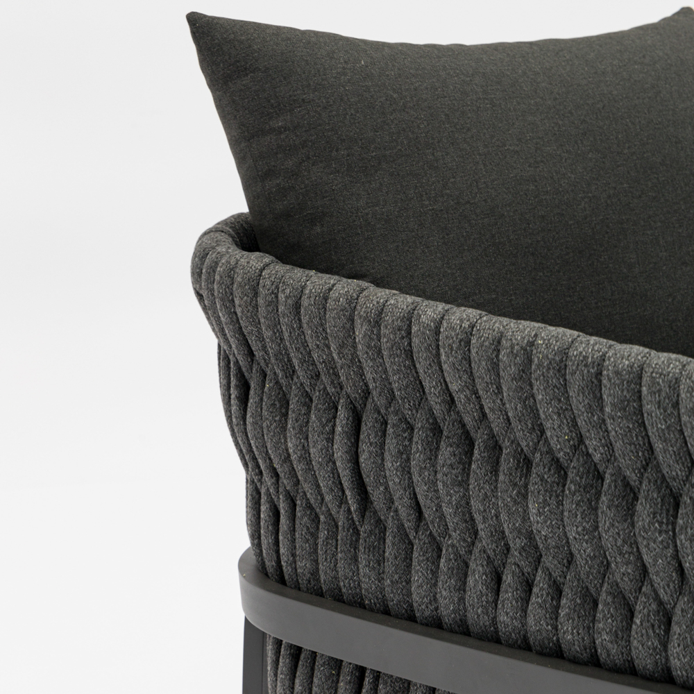 Sofa 1 plaza Anmore alu antracita textil antracita.