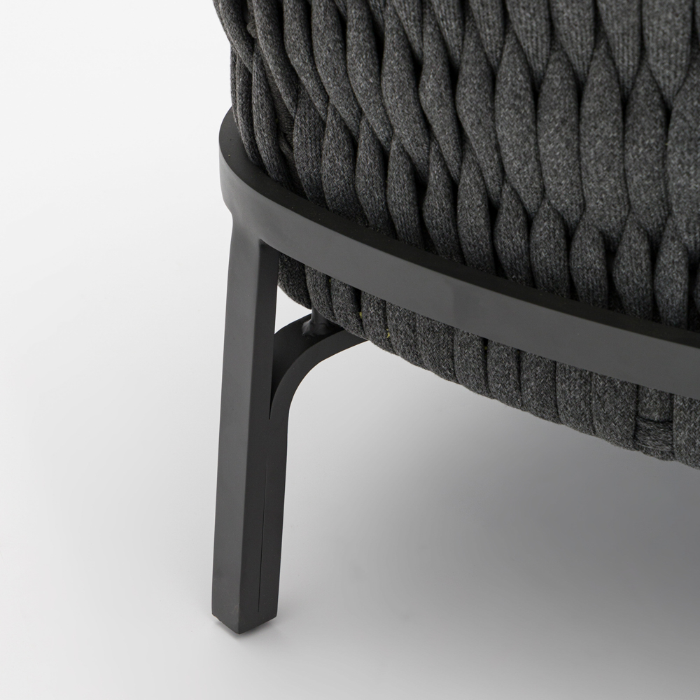 Sofa 1 plaza Anmore alu antracita textil antracita.