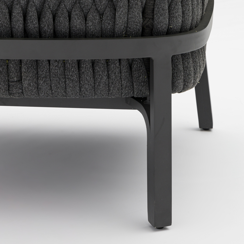 Sofa 1 plaza Anmore alu antracita textil antracita.