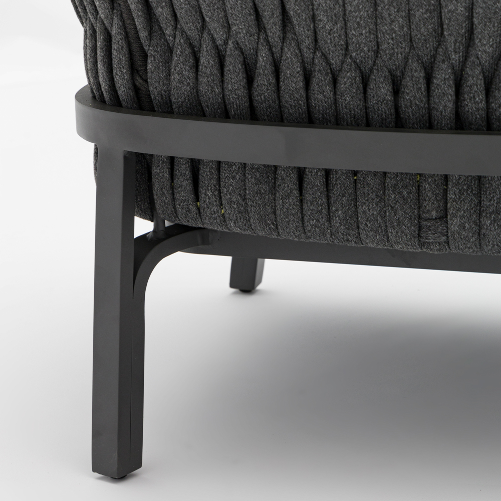 Sofa 1 plaza Anmore alu antracita textil antracita.