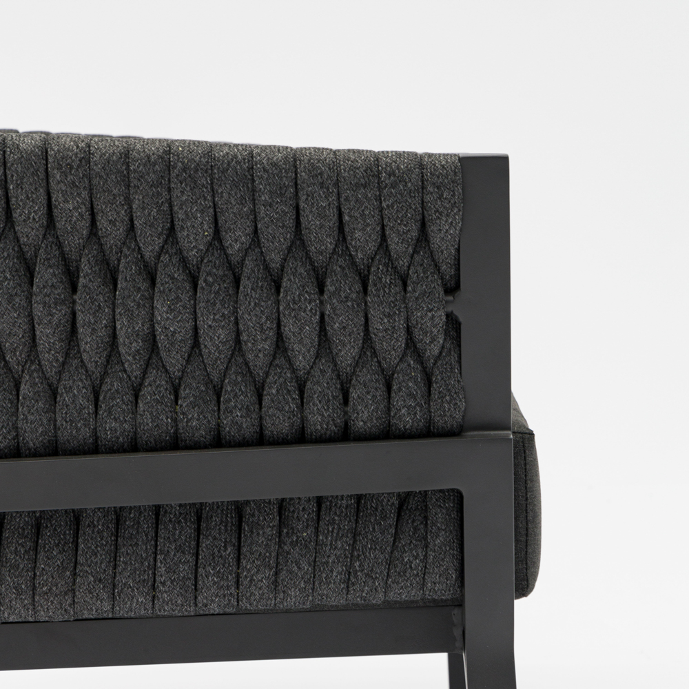 Sofa 1 plaza Anmore alu antracita textil antracita.