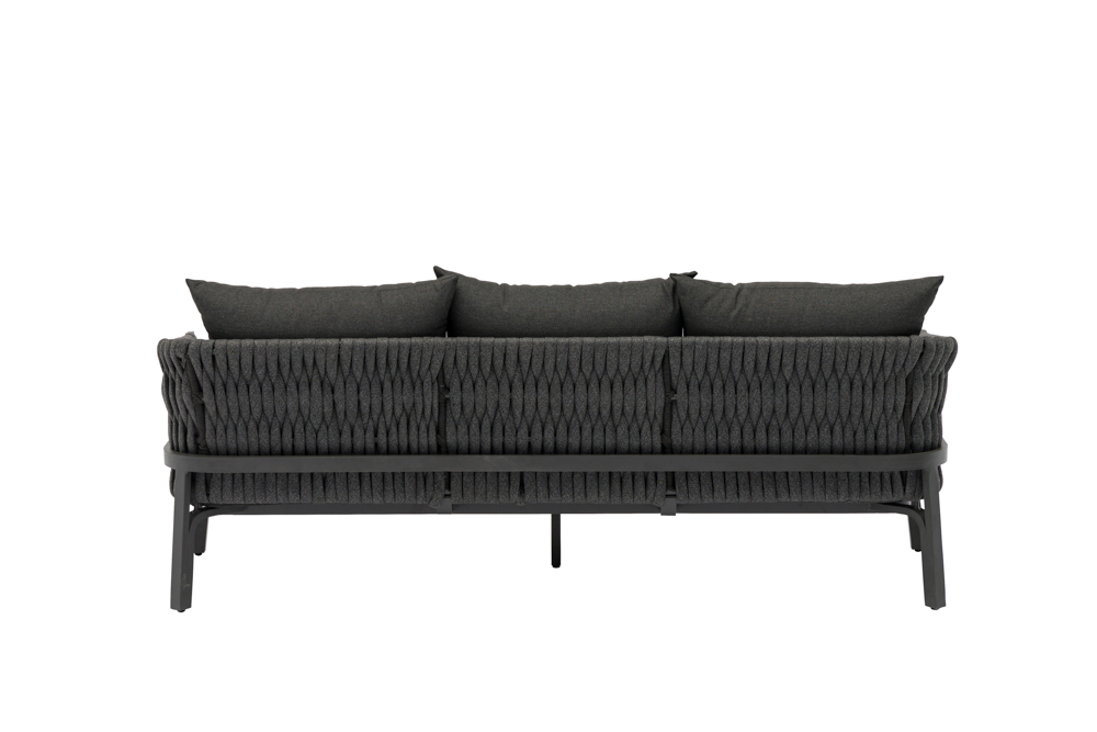 Sofa 3 plazas Anmore alu antracita textil antracita.