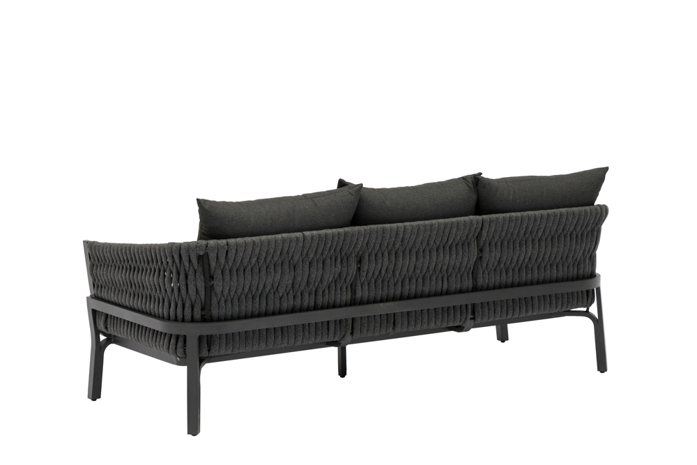 Sofa 3 plazas Anmore alu antracita textil antracita.