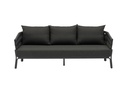 Sofa 3 plazas Anmore alu antracita textil antracita.